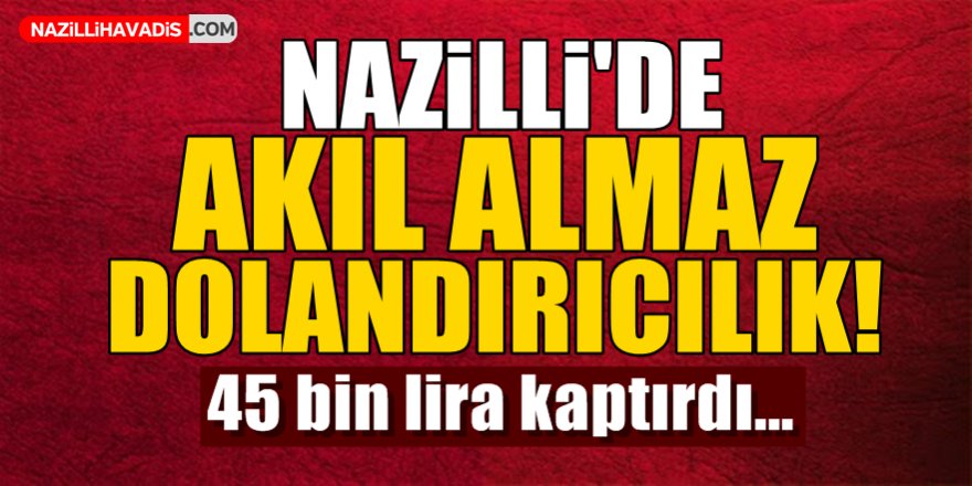 Nazilli'de Akıl Almaz Dolandırıcılık!