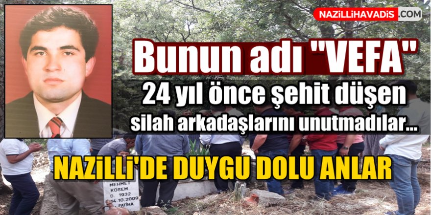 24 yıl önce şehit düşen silah arkadaşlarını unutmadılar!