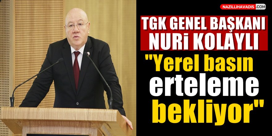 Nuri Kolaylı: "Yerel basın erteleme bekliyor"