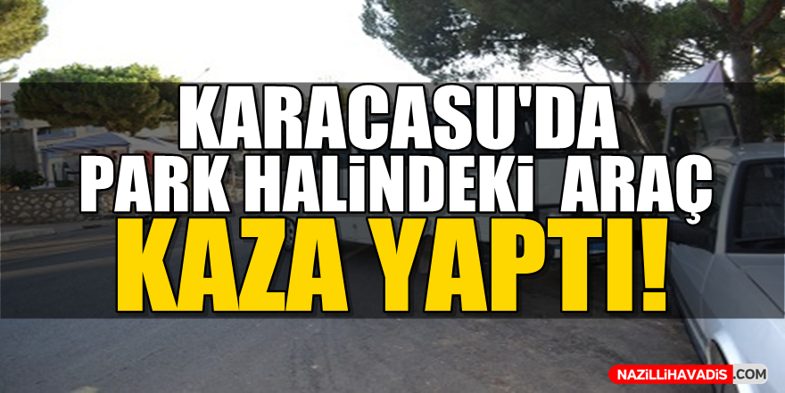 Park halindeki araç kaza yaptı!