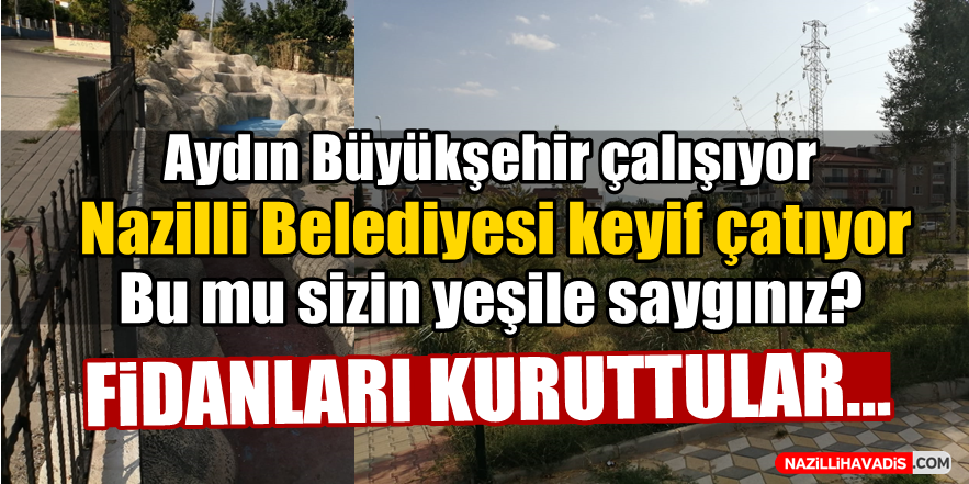 Aydın Büyükşehir çalışıyor, Nazilli Belediyesi keyif çatıyor!