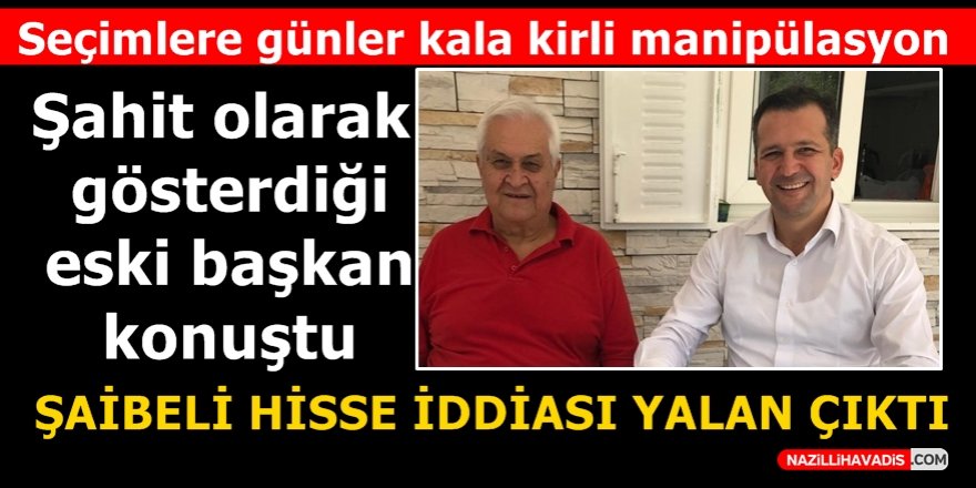 Şaibe iddiasına eski başkan cevap verdi !