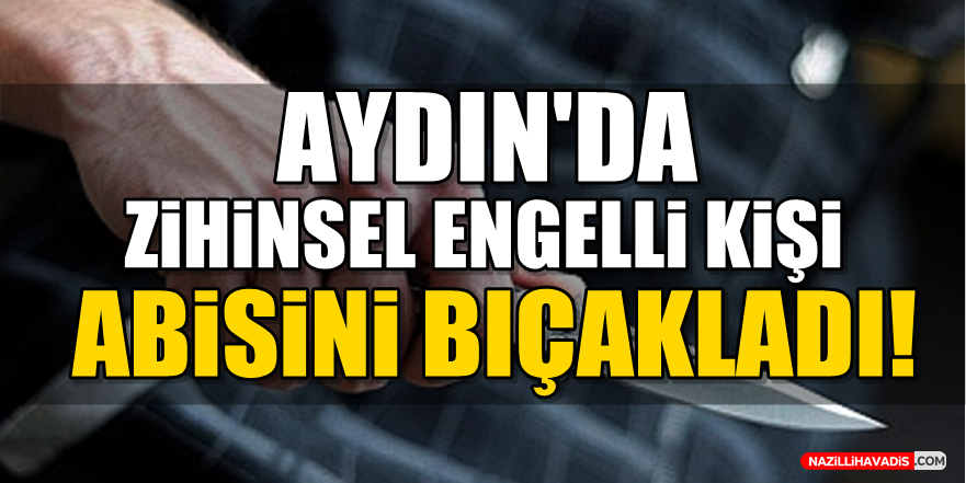 Aydın'da zihinsel engelli kişi ağabeyini bıçakladı