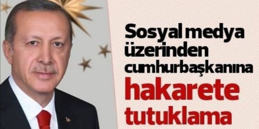 Cumhurbaşkanına hakaret etti tutuklandı