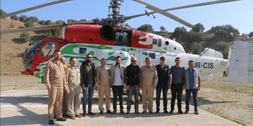 Orman çalışmaları helikopterli keşifle görüntülendi