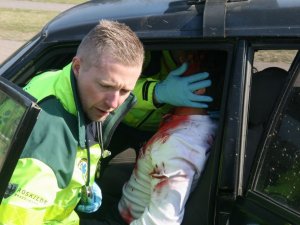 112'den Nefes Kesen Kurtarma Tatbikatı