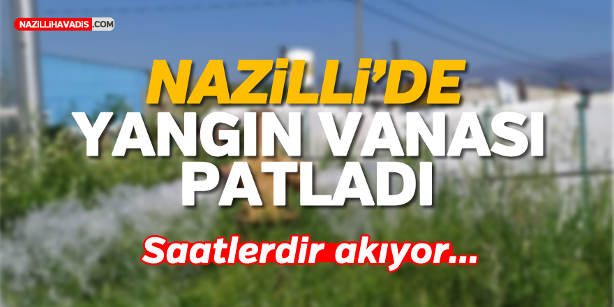 Nazilli'de yangın vanası patladı...Saatlerdir akıyor