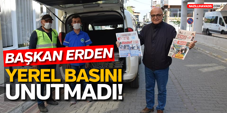 BELEDİYE BAŞKANI ERDEN YEREL GAZETE DAĞITTI