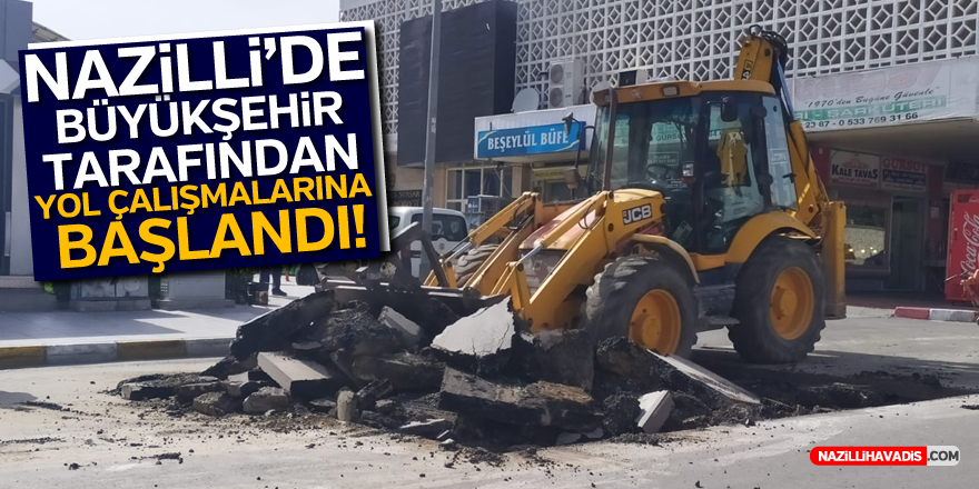 Nazilli Hürriyet Caddesi'nde Asfalt Çalışması