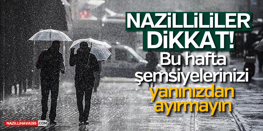 NAZİLLİLİLER DİKKAT! METEOROLOJİ UYARDI