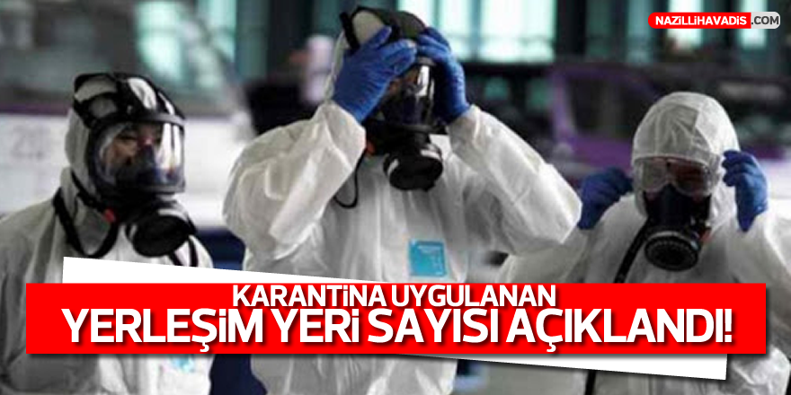 Karantina Uygulanan Yerleşim Yeri Sayısı Açıklandı