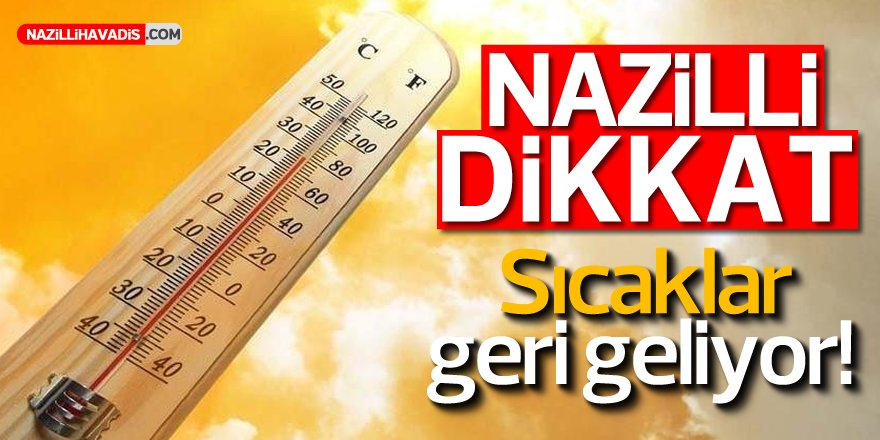 NAZİLLİ DİKKAT! DIŞARI ÇIKARKEN DİKKAT EDİN...