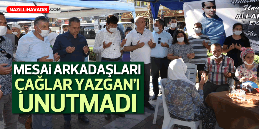 Mesai arkadaşları Nazillili genci unutmadı