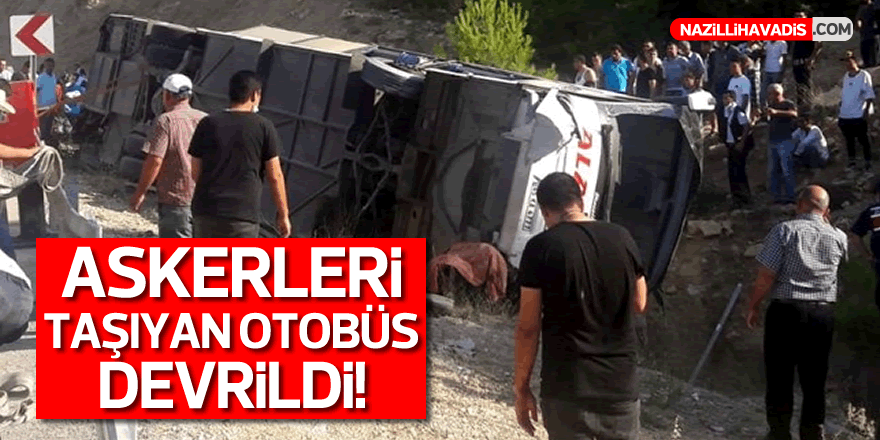 Askerleri taşıyan otobüs devrildi: 5 şehit, 10 yaralı