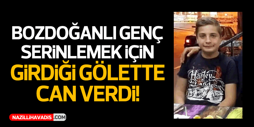 Bozdoğanlı genç serinlemek için girdiği gölette can verdi