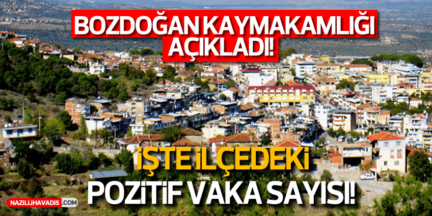 Bozdoğan’da pozitif koronavirüs (COVID-19) vaka sayısı kaç? İşte cevabı...