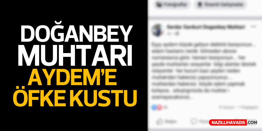 Doğanbey muhtarı Aydem'e öfke kustu