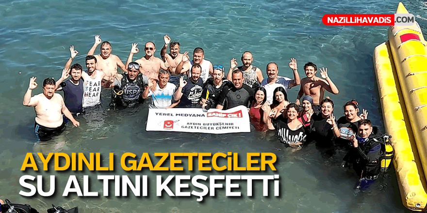 Gazeteciler, raftingin ardından su altı sporunu da öğrendi