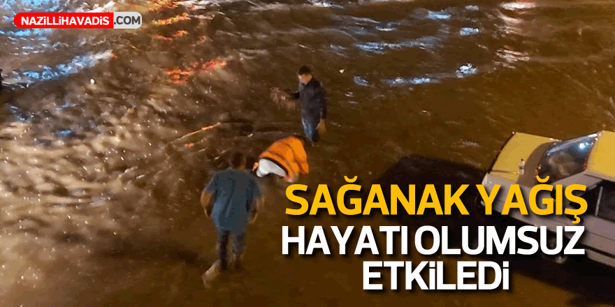 Aydın'da sağanak yağış etkili oldu