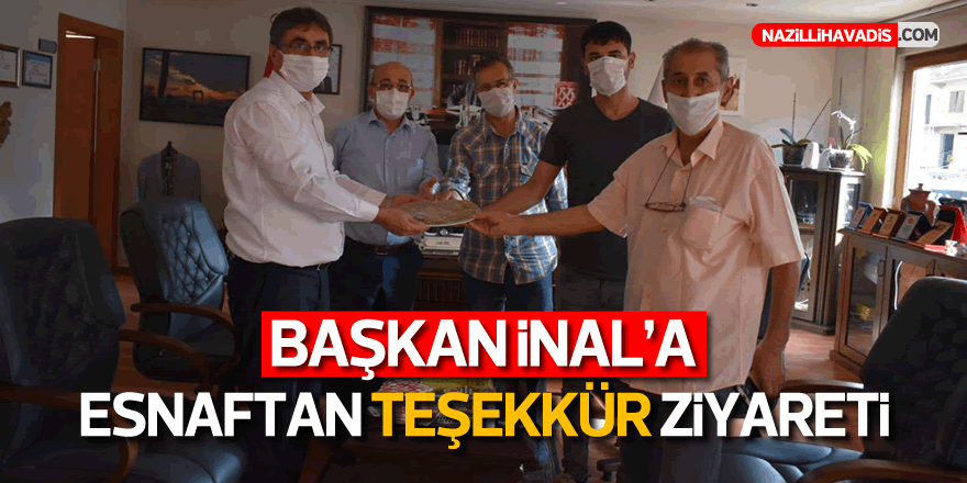 BAŞKAN İNAL’A ESNAFTAN TEŞEKKÜR ZİYARETİ