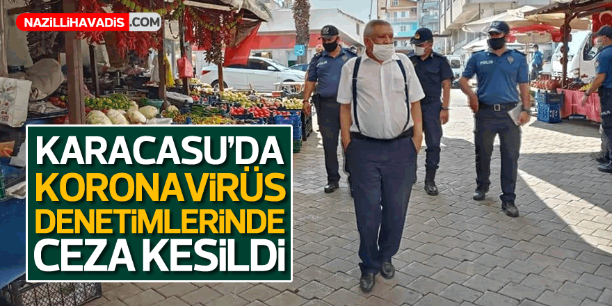 Karacasu'da koronavirüs denetimlerinde cezalar kesildi