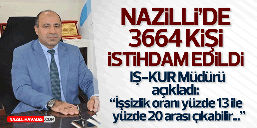 NAZİLLİ'DE 3664 KİŞİ İŞ SAHİBİ OLDU