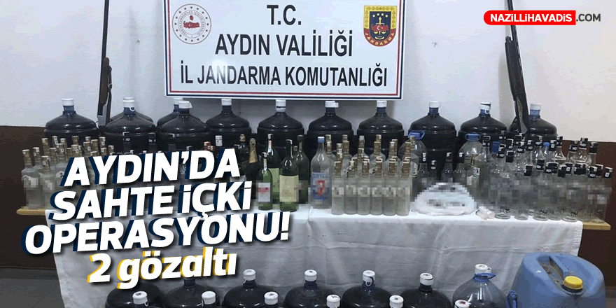 Aydın'da sahte içki ürettiği öne sürülen 2 kişi gözaltına alındı