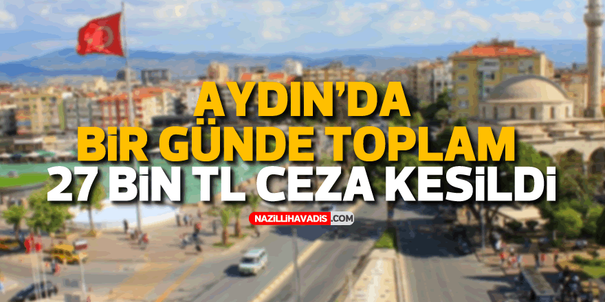 Aydın'da bir günde 27 bin TL para cezası kesildi