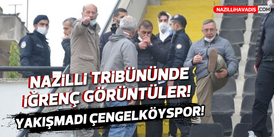 Nazilli tribününde iğrenç görüntüler