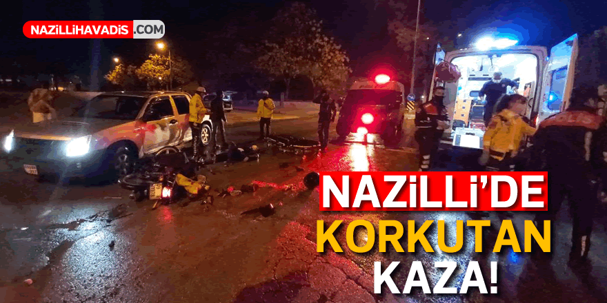 NAZİLLİ’DE TRAFİK KAZASI; 2 YARALI