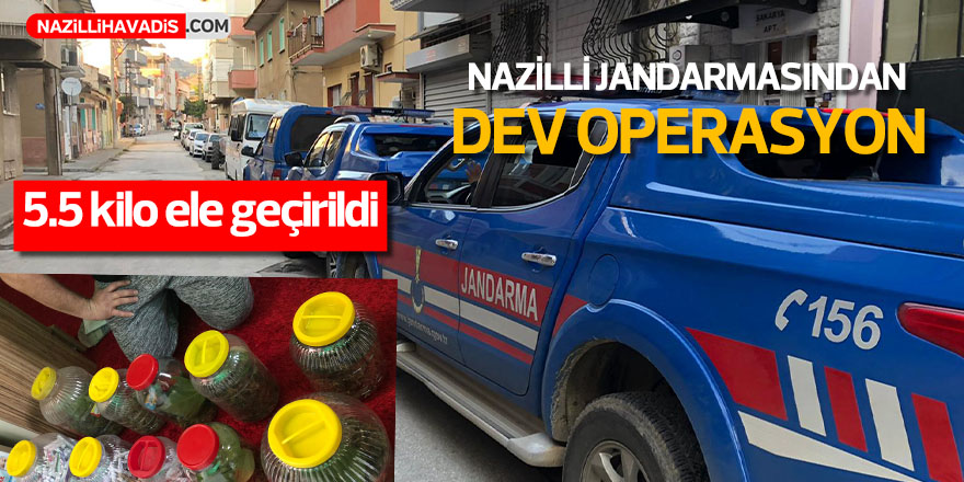 Nazilli’de 5,5 kilogram uyuşturucu ele geçirildi