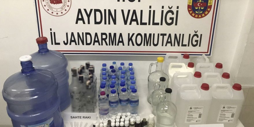 Aydın'da 59 litre sahte içki ile 50 litre etil alkol ele geçirildi