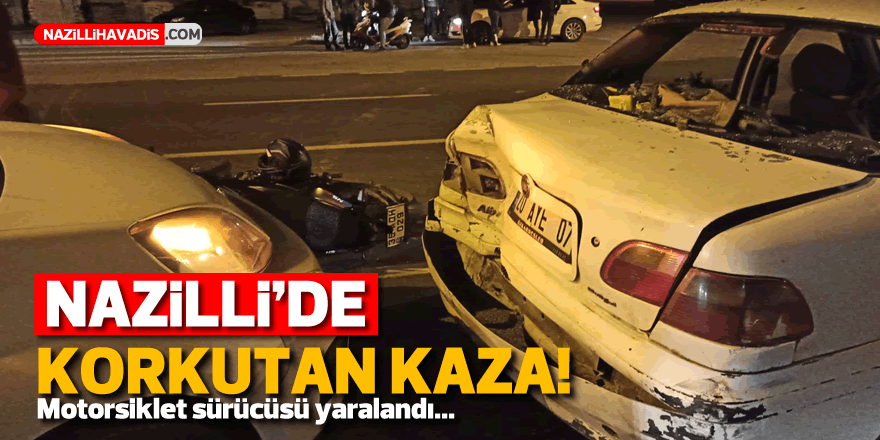 Nazilli’de zincirleme trafik kazası: 1 yaralı