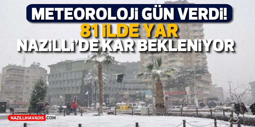 Nazilli’ye kar yağışı geliyor! Meteoroloji gün verdi