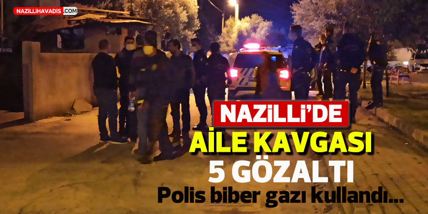 Nazilli'de aile kavgası: 5 gözaltı