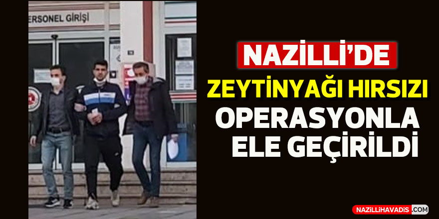 Nazilli’de zeytinyağı hırsızı yakalandı