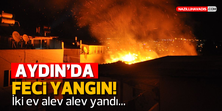 Aydın'da feci yangın! İki ev alev alev yandı