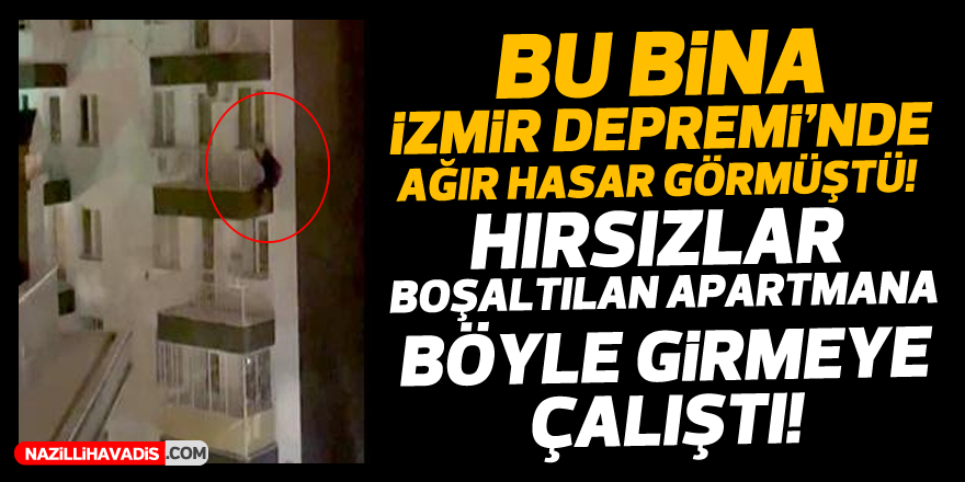 Hırsızlık şüphelisi balkon parmaklıklarına tutunarak indi