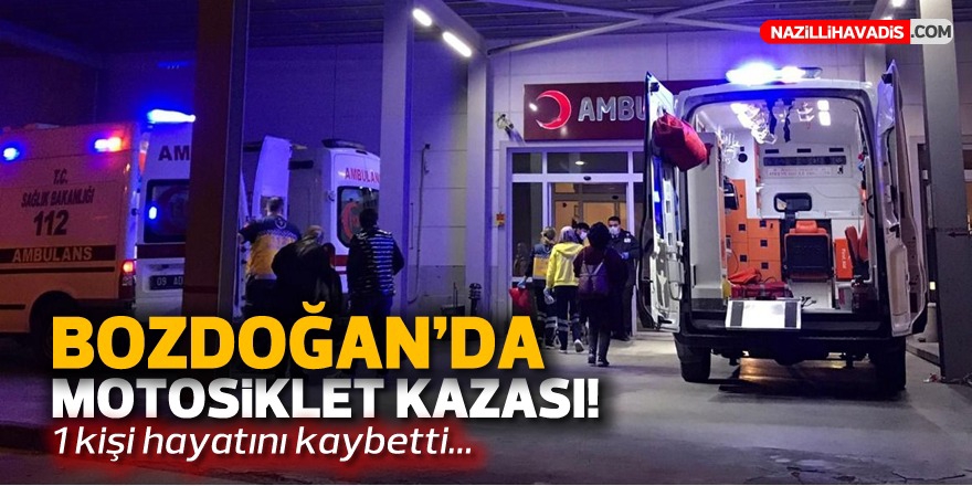 Bozdoğan'da feci kaza! 1 kişi hayatını kaybetti