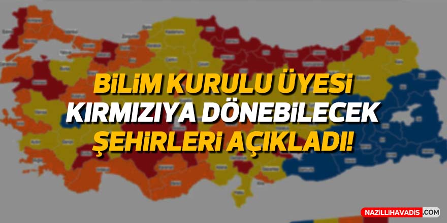 Bilim Kurulu üyesi, koronavirüs risk haritasında kırmızıya dönebilecek şehirleri açıkladı