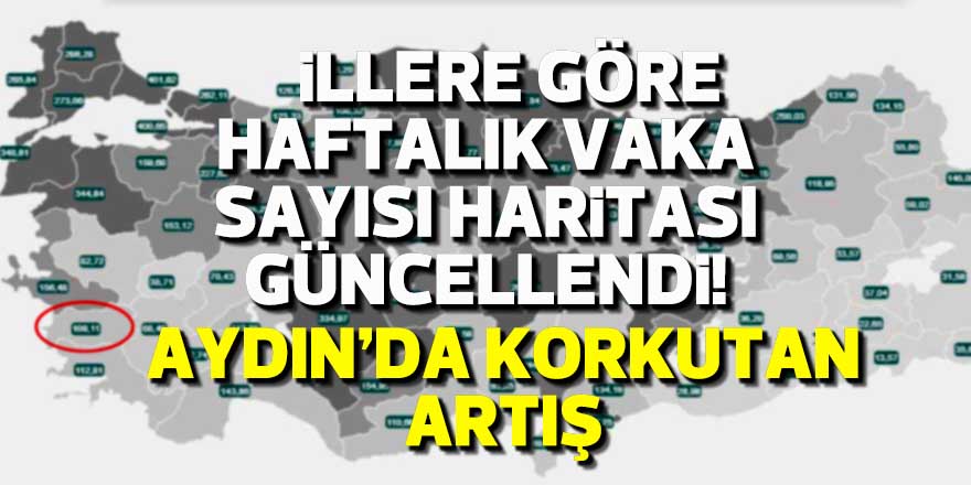 Aydın’ın vaka haritası güncellendi