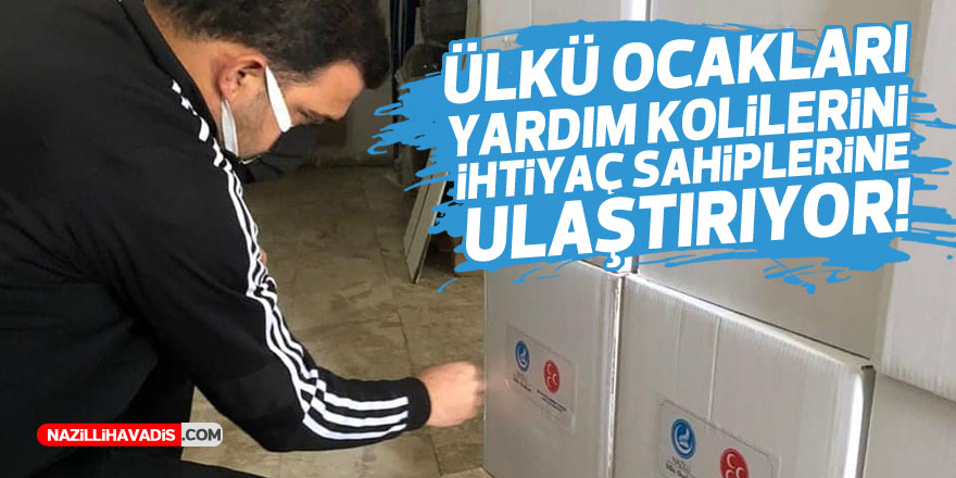 Ülkü Ocakları yardım kolilerini ihtiyaç sahiplerine ulaştırıyor