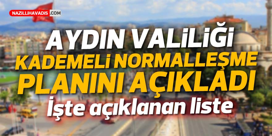 AYDIN VALİLİĞİ KADEMELİ NORMALLEŞME PLANINI AÇIKLADI