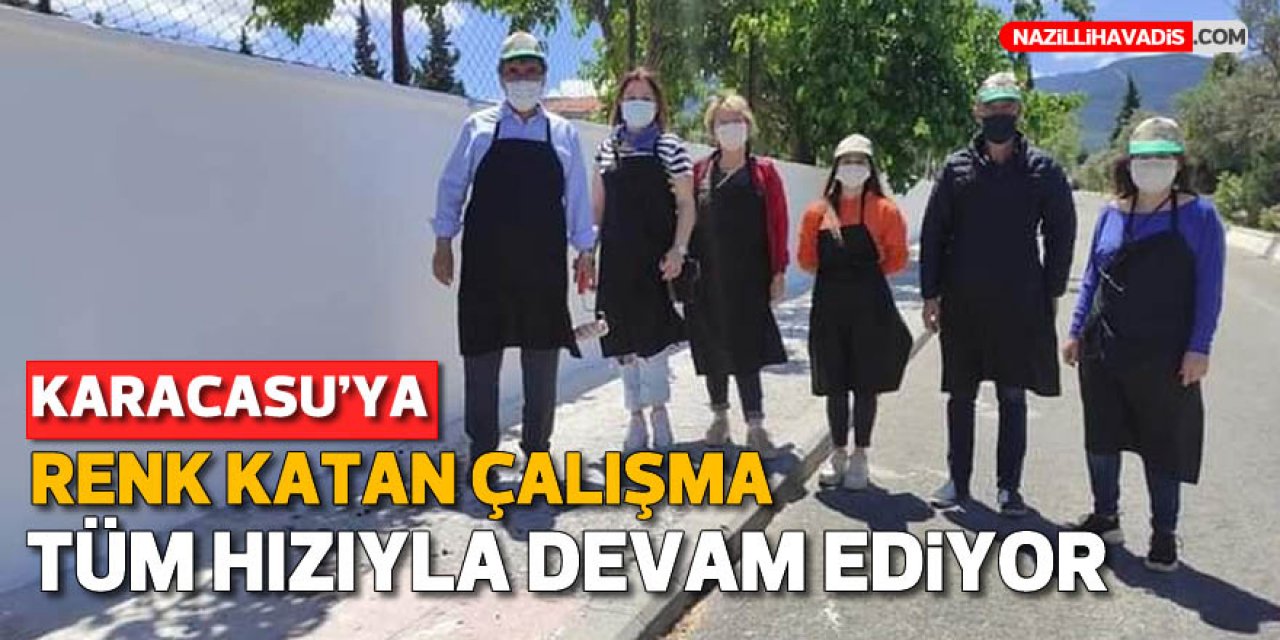 Karacasu’ya renk katan çalışma tüm hızıyla devam ediyor