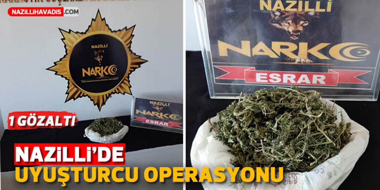 Nazilli’de düzenlenen uyuşturucu operasyonunda 1 şüpheli gözaltına alındı.