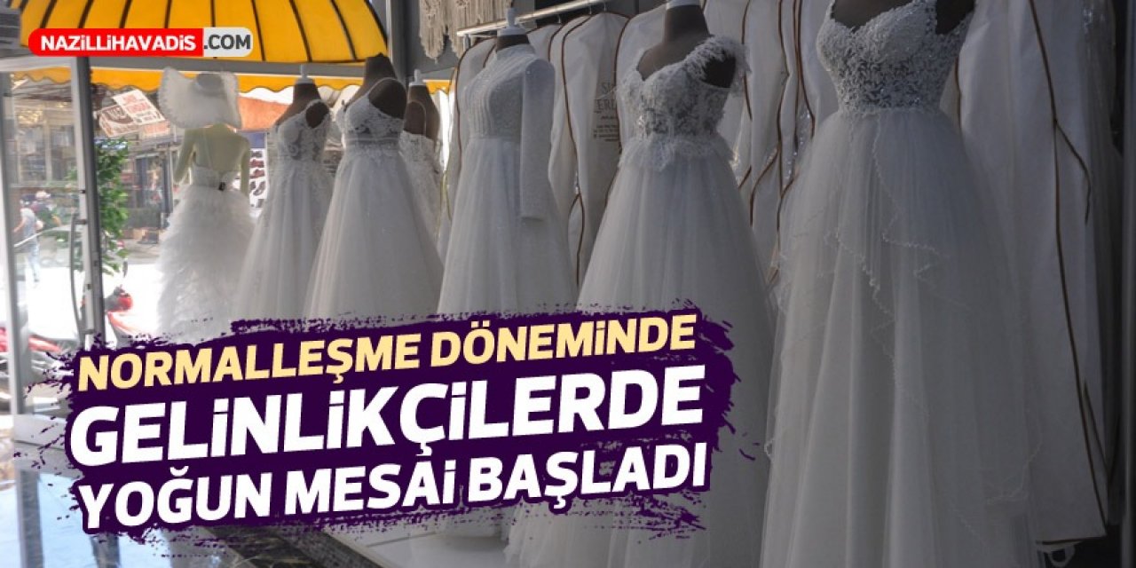 Gelinlikçilerde sezon yoğunluğu başladı