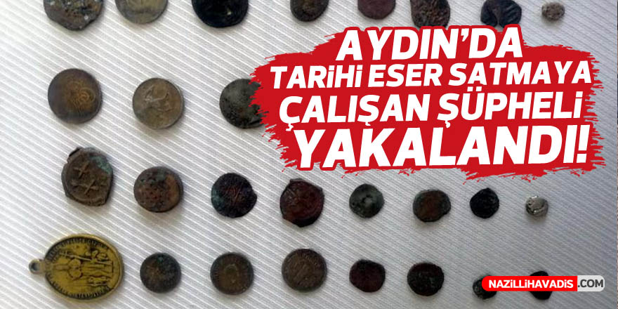 Aydın'da tarihi eserleri satmak isterken yakalandı