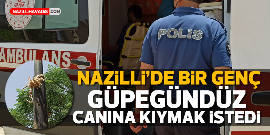 NAZİLLİ'DE PARKIN ORTASINDA İPLE ASILI HALDE BULUNDU