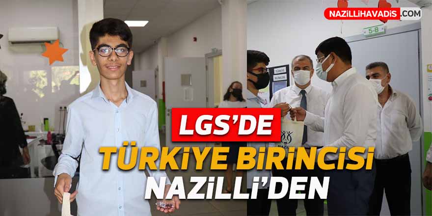 Nazilli’de LGS birincisi Emre onurlandırıldı