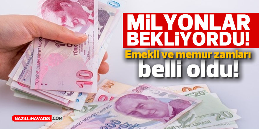 Milyonlar bekliyordu: Emekli ve memur zamları belli oldu!